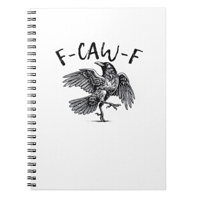 F-Caw-F Crow Essential Retro Classic Notebook (Front)