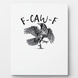 F-Caw-F Crow Essential Retro Classic Plaque