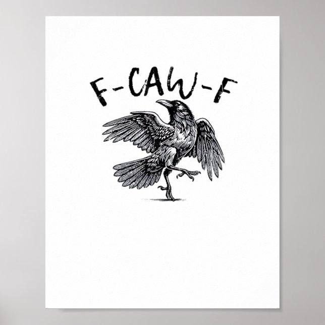 F-Caw-F Crow Essential Retro Classic Poster (Front)
