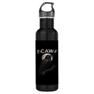 F-Caw-F Crow Funny Crow F-Caw-F Gear Vintage Graph 710 Ml Water Bottle