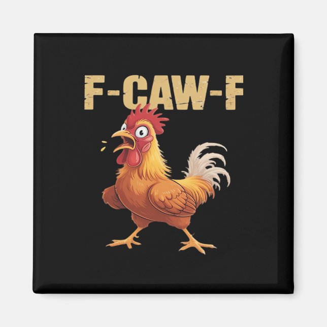 F-Caw-F Crow Gothic Funny Humor Magnet (Front)