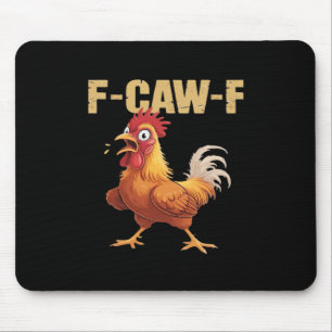 F-Caw-F Crow Gothic Funny Humor Mouse Mat