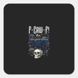 F-Caw-F Crow Graphic Creative Casual Square Sticker