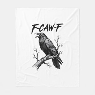 F Caw F Crow Lover Raven Meme Classic Style Fleece Blanket