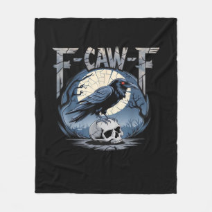 F-Caw-F Crow Moonlit Raven Classic Fleece Blanket