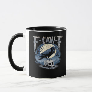 F-Caw-F Crow Moonlit Raven Classic Mug