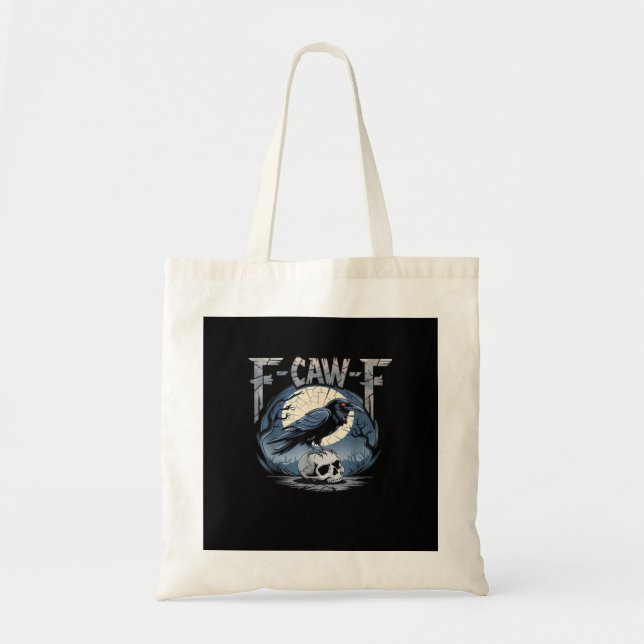 F-Caw-F Crow Moonlit Raven Classic Tote Bag (Front)