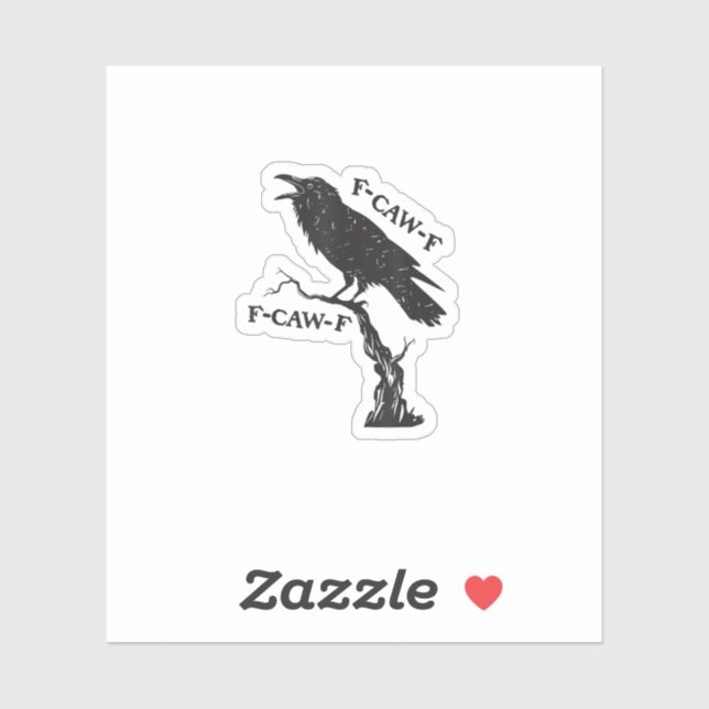 F-Caw-F Crow Pun Funny Bird Cawing Grunge Creative (Sheet)