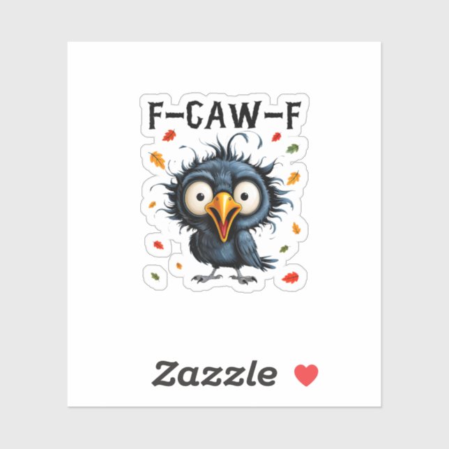 F-Caw-F Crow Pun Funny Bird Cawing Grunge Hallowee (Sheet)