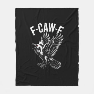 F-Caw-F Crow Retro Classic Fleece Blanket