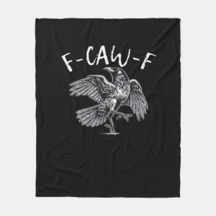 F-Caw-F Crow Retro Classic Fleece Blanket