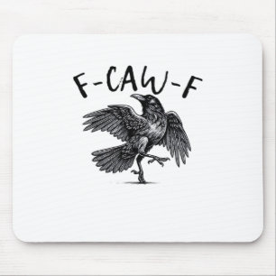 F Caw F Crow Retro Classic Style Mouse Mat