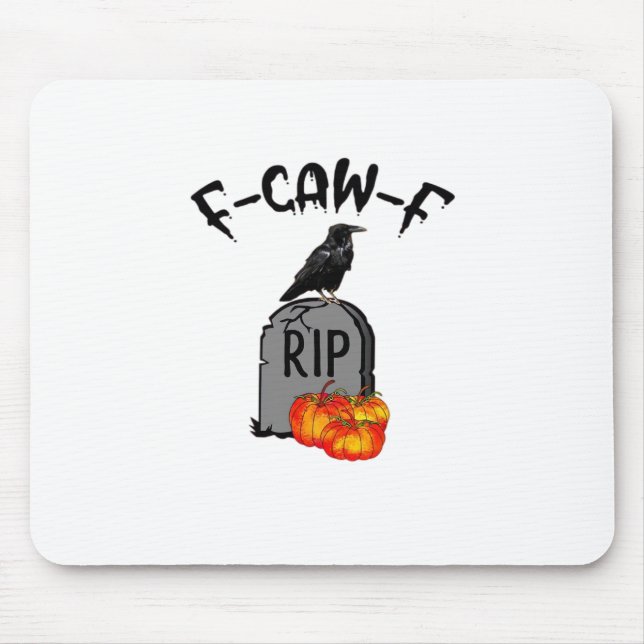 F Caw F Crow Retro Cool Mouse Mat (Front)