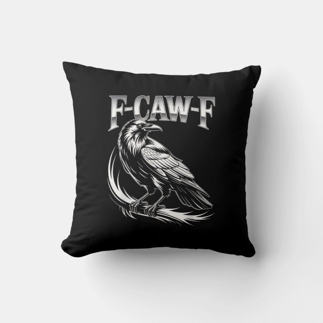 F-Caw-F Crow Womens Trendy Casual Cushion (Front)