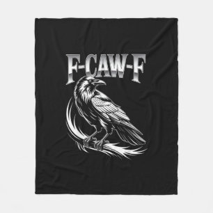 F-Caw-F Crow Womens Trendy Casual Fleece Blanket