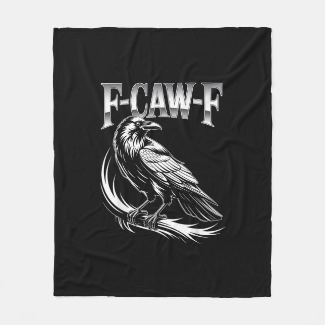 F-Caw-F Crow Womens Trendy Casual Fleece Blanket (Front)