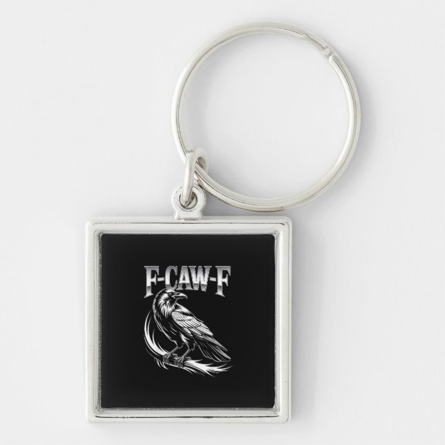 F-Caw-F Crow Womens Trendy Casual Key Ring (Front)