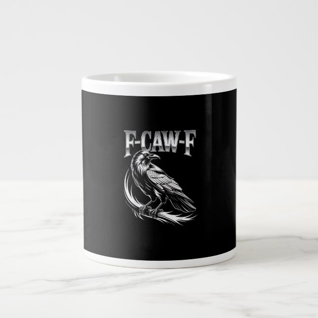 F-Caw-F Crow Womens Trendy Casual Large Coffee Mug (Front)