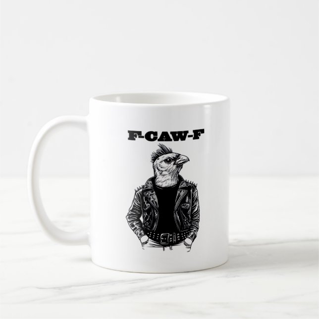 F-Caw-F Essential Aesthetic Design Coffee Mug (Left)