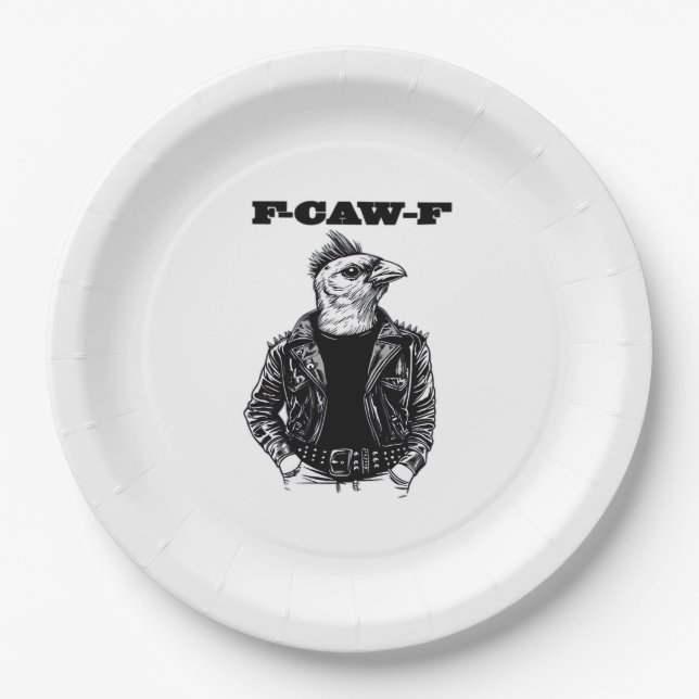 F-Caw-F Essential Aesthetic Design Paper Plate (Front)