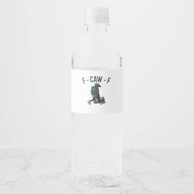 F-Caw-F Essential Basic Casual Water Bottle Label (Front)