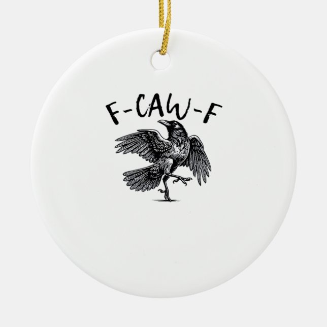 F-Caw-F Essential Classic Style Ceramic Tree Decoration (Front)