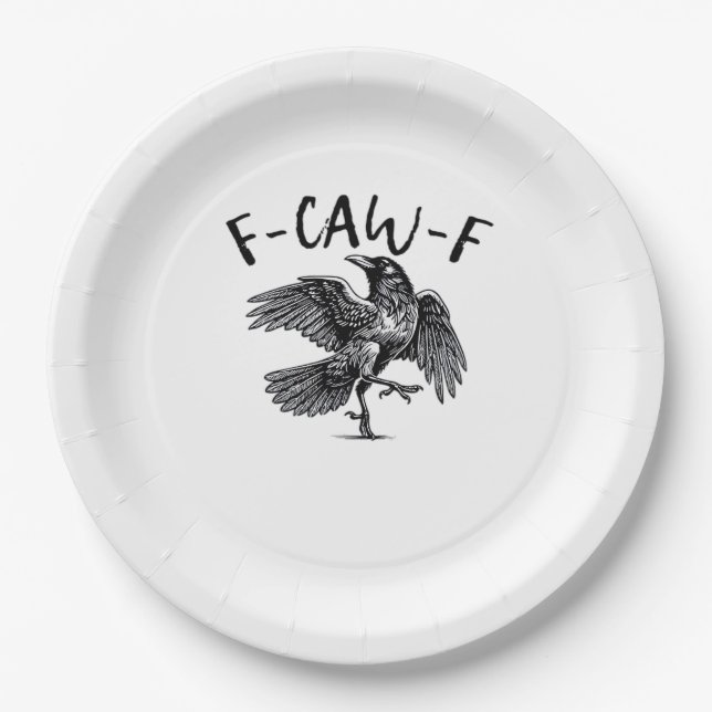 F-Caw-F Essential Classic Style Paper Plate (Front)