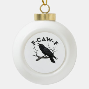 F-Caw-F Essential Creative Style Ceramic Ball Christmas Ornament