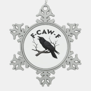 F-Caw-F Essential Creative Style Snowflake Pewter Christmas Ornament