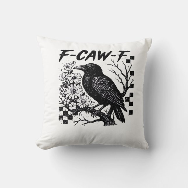 F-Caw-F Essential Funny Trendy Cushion (Front)