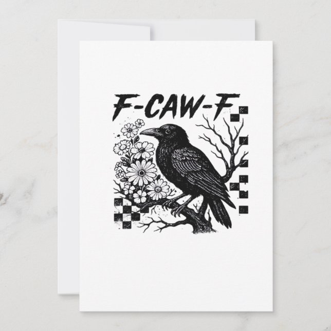F-Caw-F Essential Funny Trendy Holiday Card (Front)
