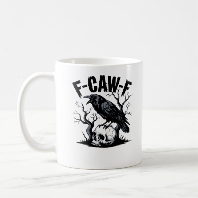 F-Caw-F Essential Minimal Clean Coffee Mug (Left)