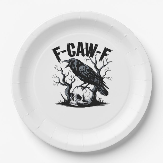F-Caw-F Essential Minimal Clean Paper Plate (Front)