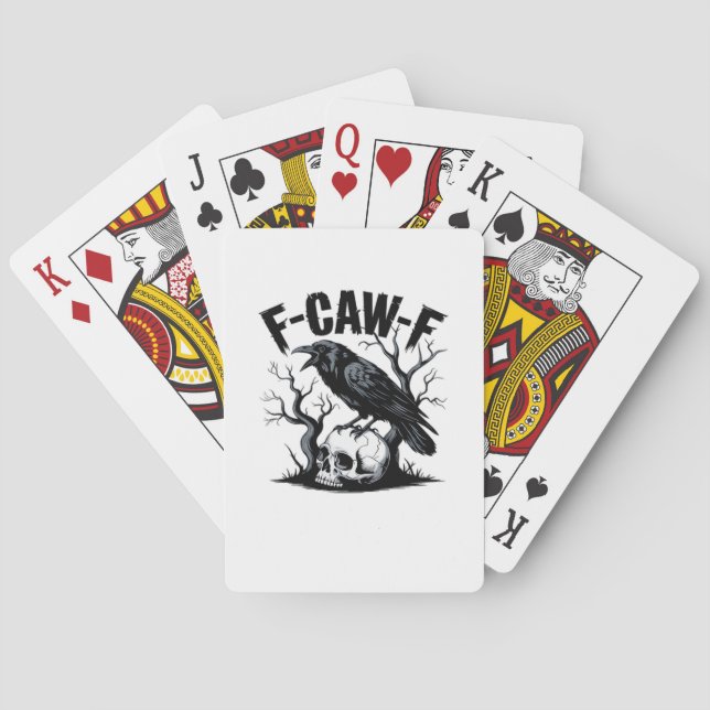 F-Caw-F Essential Minimal Clean Playing Cards (Back)