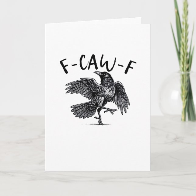F-Caw-F Essential Retro Classic Card (Front)