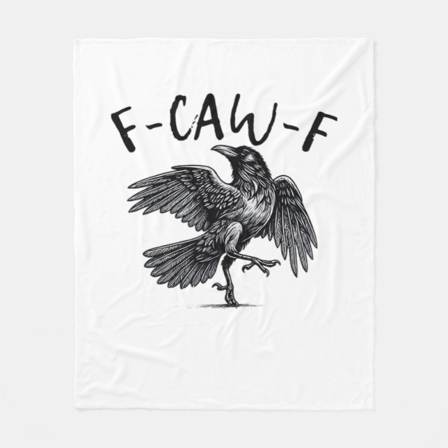 F-Caw-F Essential Retro Classic Fleece Blanket (Front)