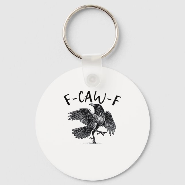 F-Caw-F Essential Retro Classic Key Ring (Front)