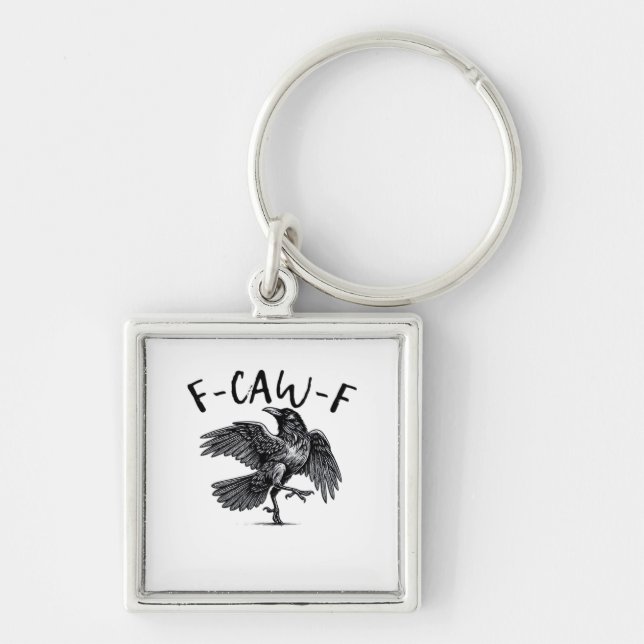 F-Caw-F Essential Retro Classic Key Ring (Front)