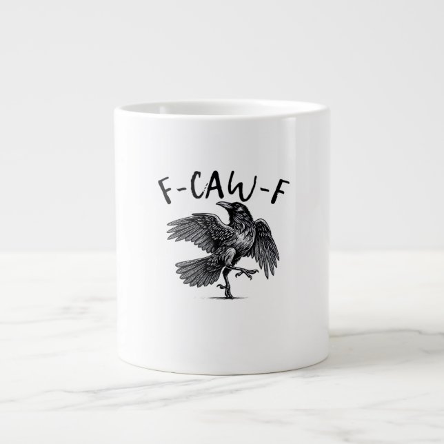 F-Caw-F Essential Retro Classic Large Coffee Mug (Front)