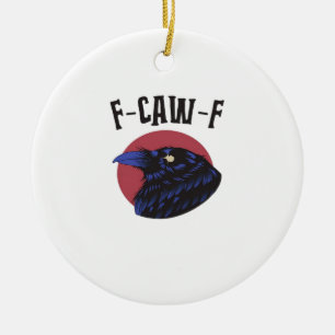 F-Caw-F Essential Retro Graphic Ceramic Tree Decoration