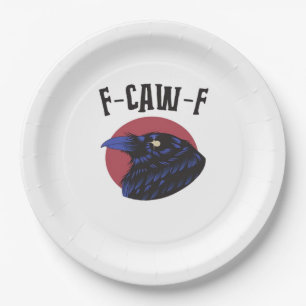 F-Caw-F Essential Retro Graphic Paper Plate