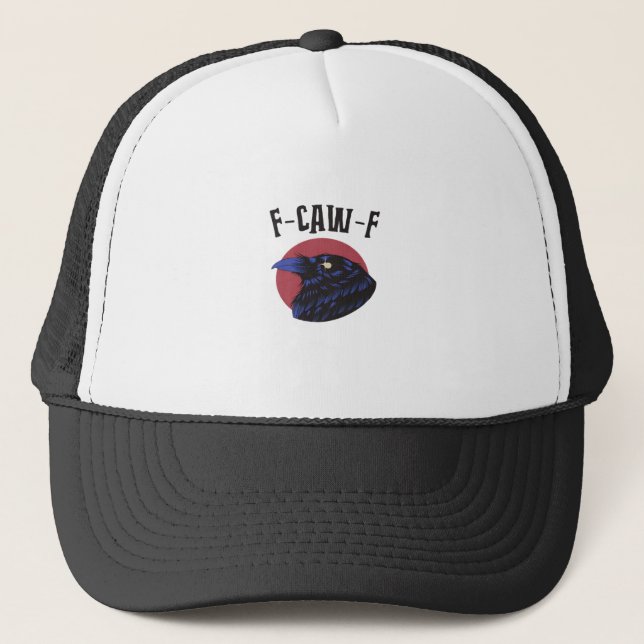 F-Caw-F Essential Retro Graphic Trucker Hat (Front)