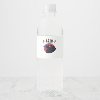 F-Caw-F Essential Retro Graphic Water Bottle Label