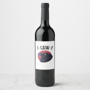 F-Caw-F Essential Retro Graphic Wine Label