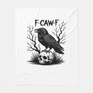 F-Caw-F Essential Vintage Cool Fleece Blanket