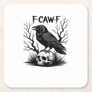 F Caw F Essential Vintage Cool Look Square Paper Coaster