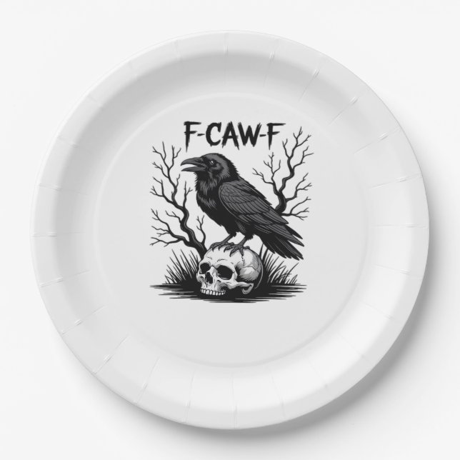 F-Caw-F Essential Vintage Cool Paper Plate (Front)
