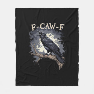 F-Caw-F Funny Bird Crow Creative Casual Fleece Blanket