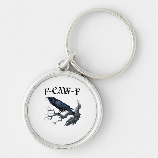 F-Caw-F Funny Bird Crow Key Ring (Front)