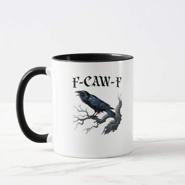 F-Caw-F Funny Bird Crow Mug (Left)